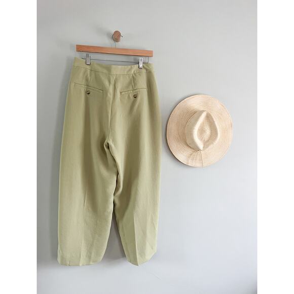 Madewell | NWT | Rosedale High-Rise Pant in Crepe | Blanched Olive | Sz10 Petite - Picture 9 of 12